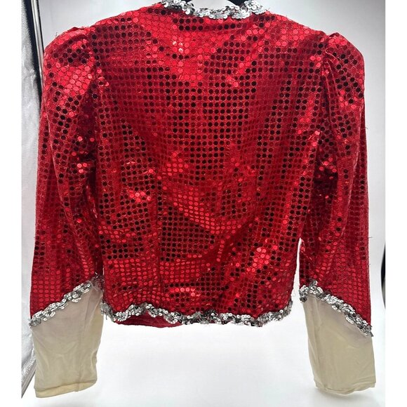 PEP THREADS VTG Sequin Band Jacket Vest Junior Sized MADE IN USA 1990's costume - Picture 2 of 16